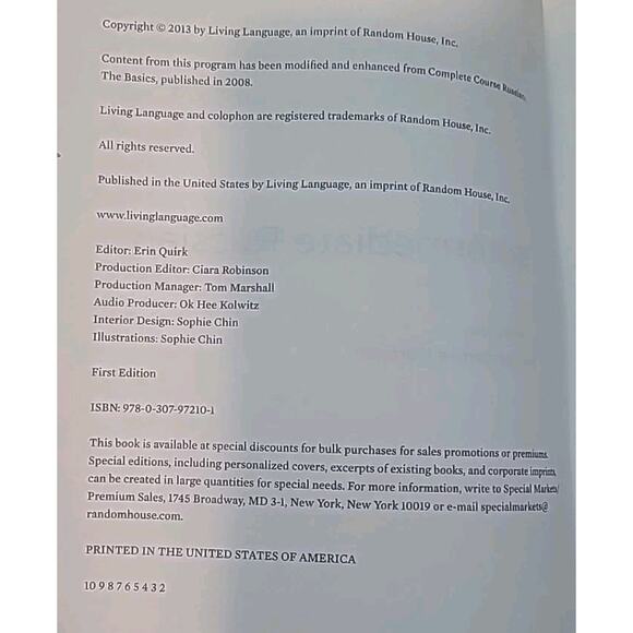 Living Language Russian: Intermediate Edition Bk Only Muravnik ISBN9780307972101 - Picture 4 of 4